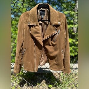 H&M / Brown Suede Biker Jacket / (size M)